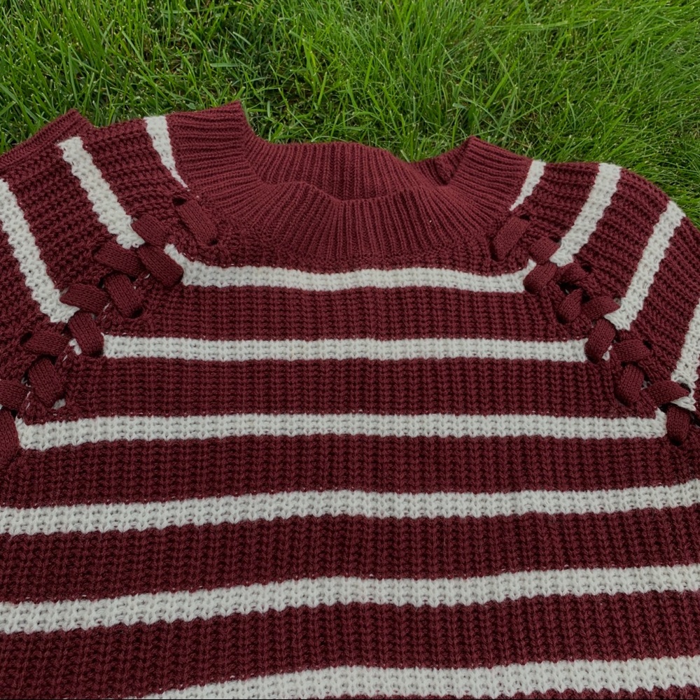 Red & White Striped Sweater